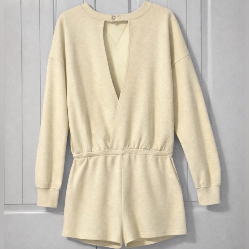 Free People Movement X FP For The Win Playsuit in Oatmeal, Size Large; NWOT - Picture 7 of 15